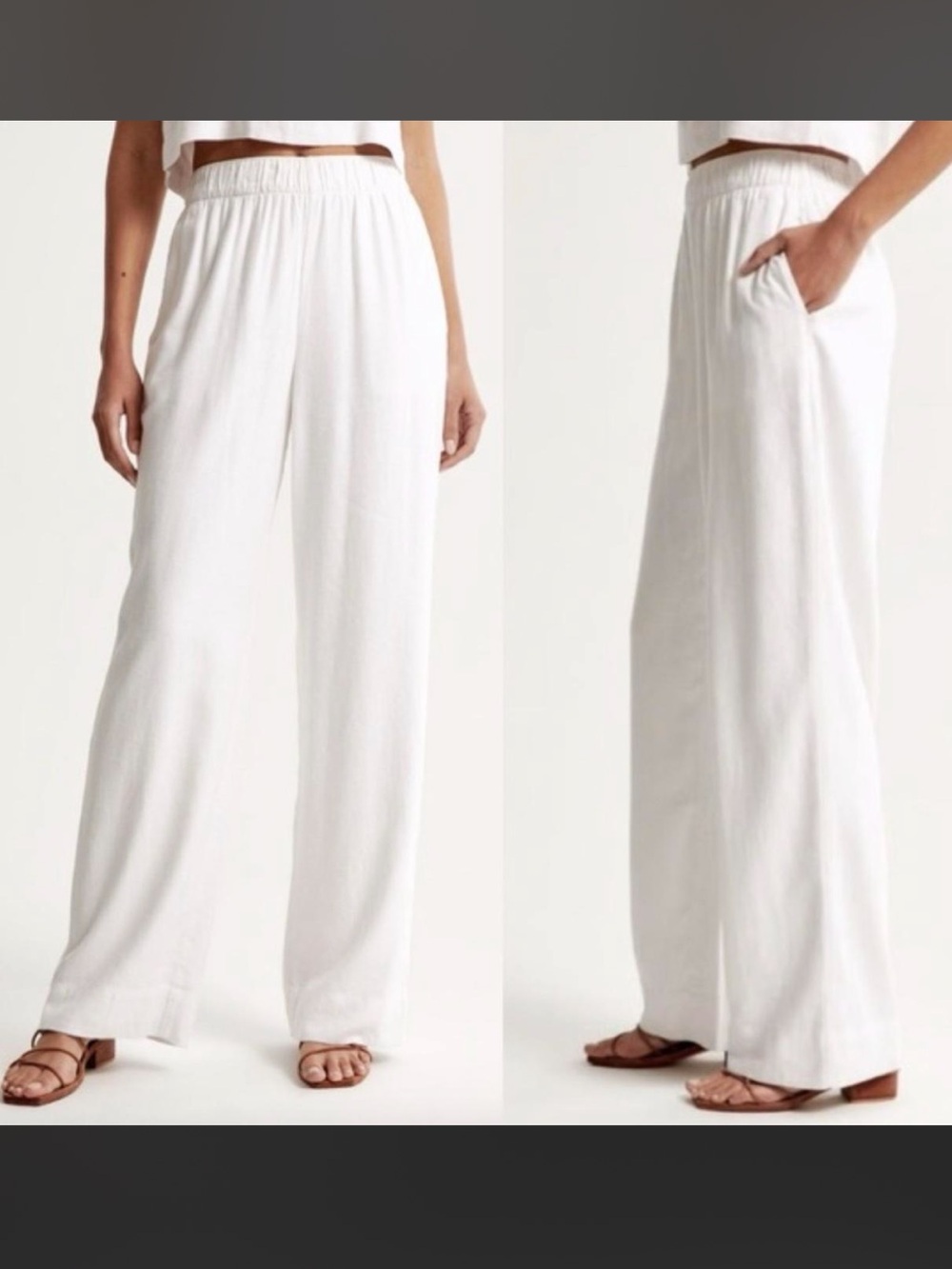 Abercrombie wide leg linen pants